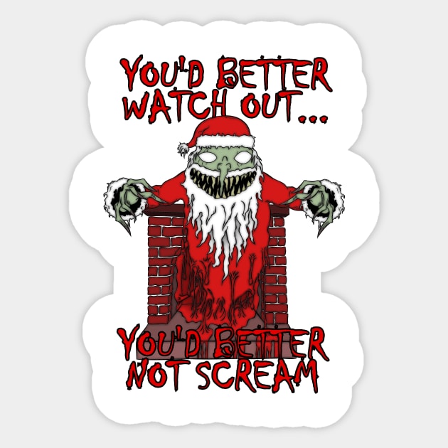 Scary Christmas Sticker by GrimDork